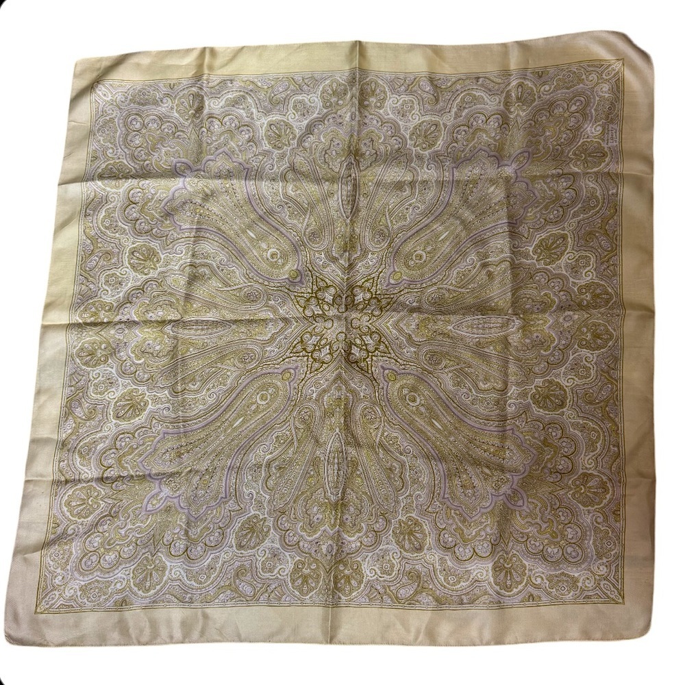 Scarf made in England liberty of london square silky satiny feel scarf paisley